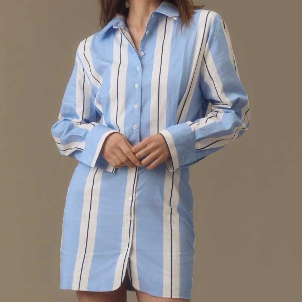 BNWT GRAY LAB POWER MINI IN BLUE WHITE STRIPE